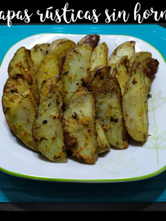 Una foto de Papas rústicas sin horno