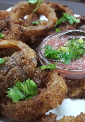 A picture of Super Crispy Onion Rings👌 #stayhome.