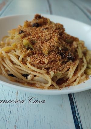 A picture of Pasta with Cauliflower Palermitana Style.