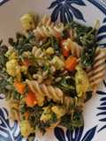 Fusilli con pollo,carote e cime di rapa 💕