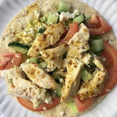 A picture of Honey and Mustard Chicken Wraps.