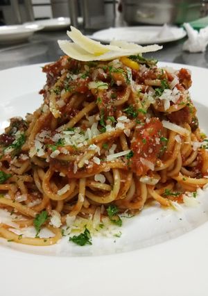 A picture of Spaghetti merinara.