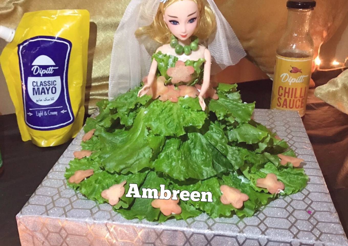 Boil Egg Chicken with Mayo Salad Doll