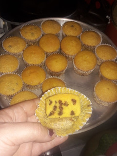 Una foto de Muffins de zanahoria, coco y gotas de chocolate