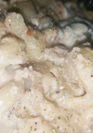 A picture of White sauce pasta.