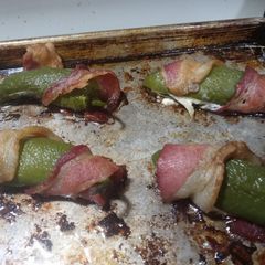 Bacon Wrapped Stuffed Jalapeños A picture of Bacon Wrapped Stuffed Jalapeños.