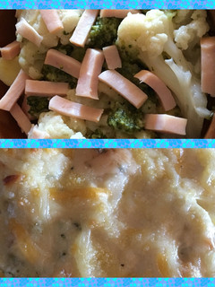 Foto principal de Coliflor y brócoli a la crema de quesos gratinada