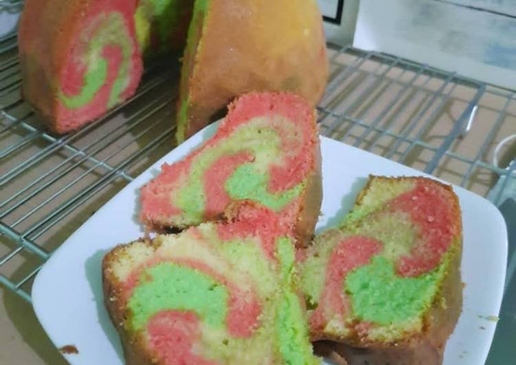 Resep Marmer Cake 3 Rasa Anti Gagal