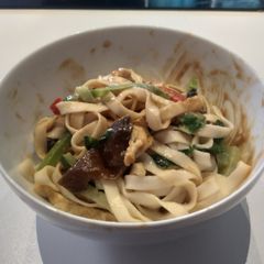 Cold sesame noodles A picture of Cold sesame noodles.