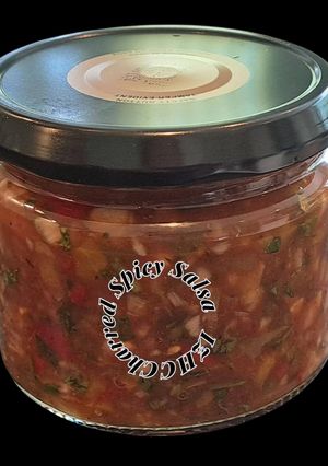 A picture of 🍅🫑🌶Charred Spicy Salsa🌶🫑🍅.
