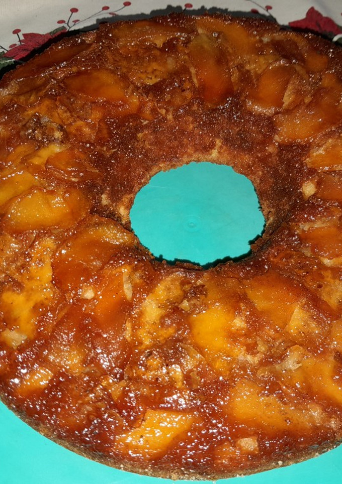Una foto de Tarta invertida de manzana