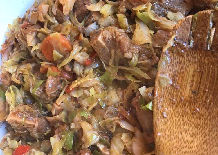 Steps to Make Quick Beef and cabbage stew
