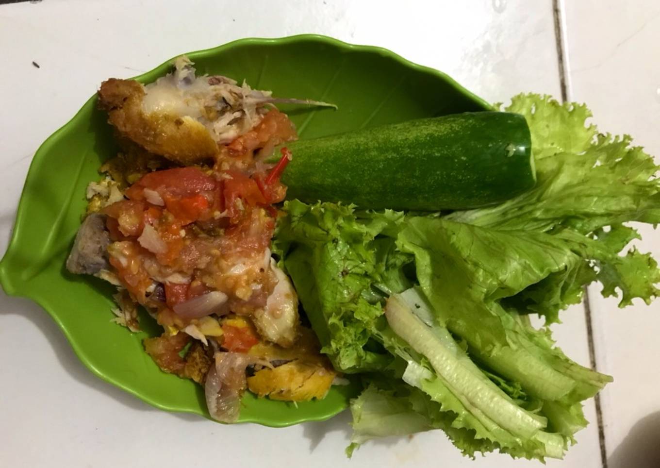 Ayam Penyet Menu Diet No Oil