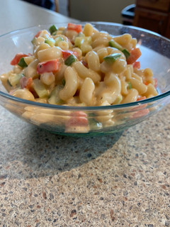 A picture of Macaroni salad.