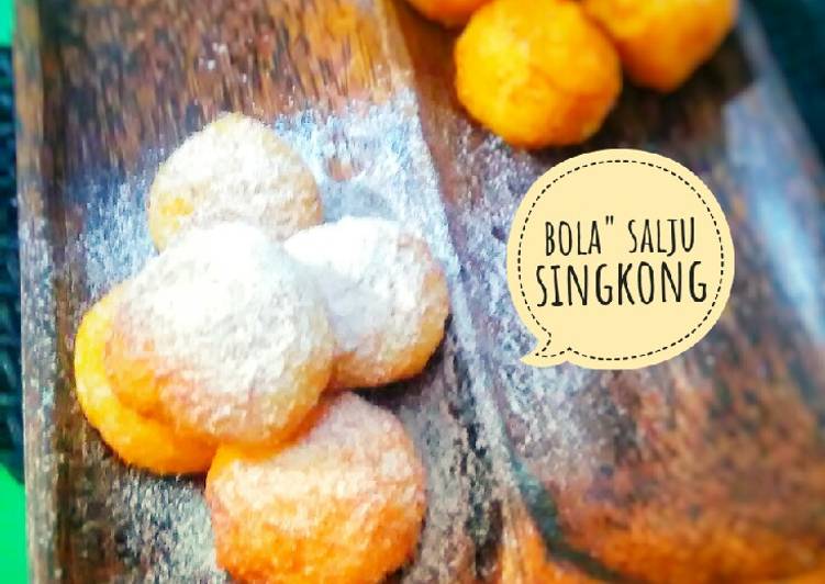 resep cara buat Bola bola salju singkong