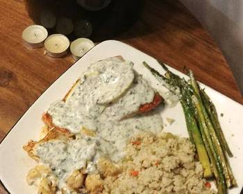 Popular Cuisine 4x4 Salmon sauce 4 dinner Practical Delicious