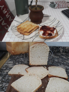 Una foto de Pan de molde de masa madre