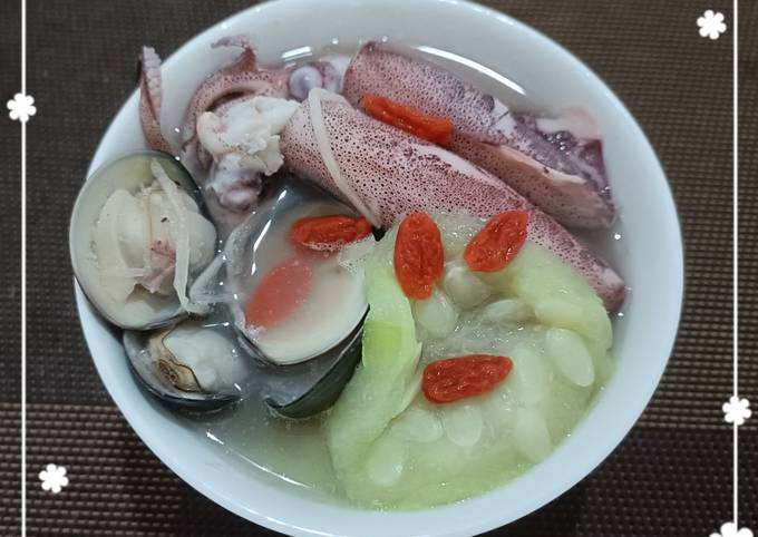 絲瓜小卷蛤蜊湯(簡單料理) 食譜成品照片