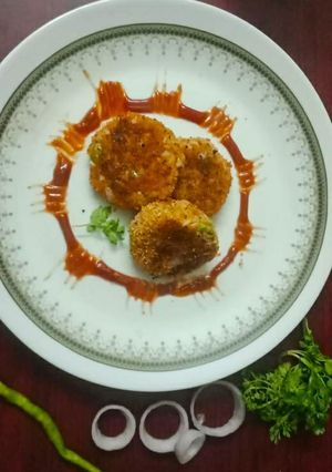A picture of Left over rice cutlet.