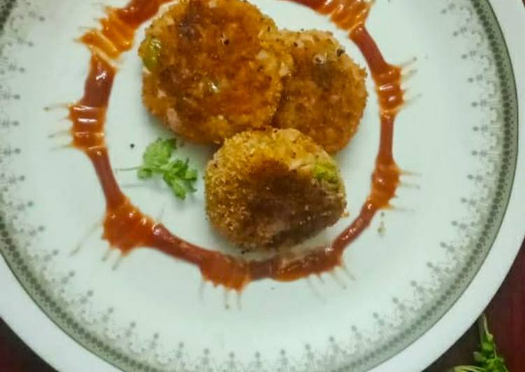 Recipe of Ultimate Left over rice cutlet