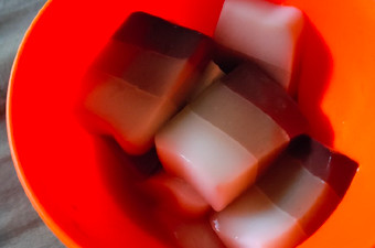 Cara Membuat Puding lapis leci, kopi dan coklat Rumahan