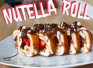 Foto principal de Nutella strawberry roll | epic dessert sushi roll