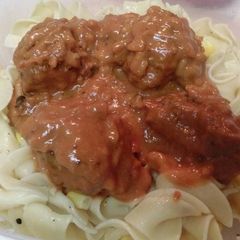 A picture of Porcupine Meat Balls.