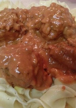 A picture of Porcupine Meat Balls.