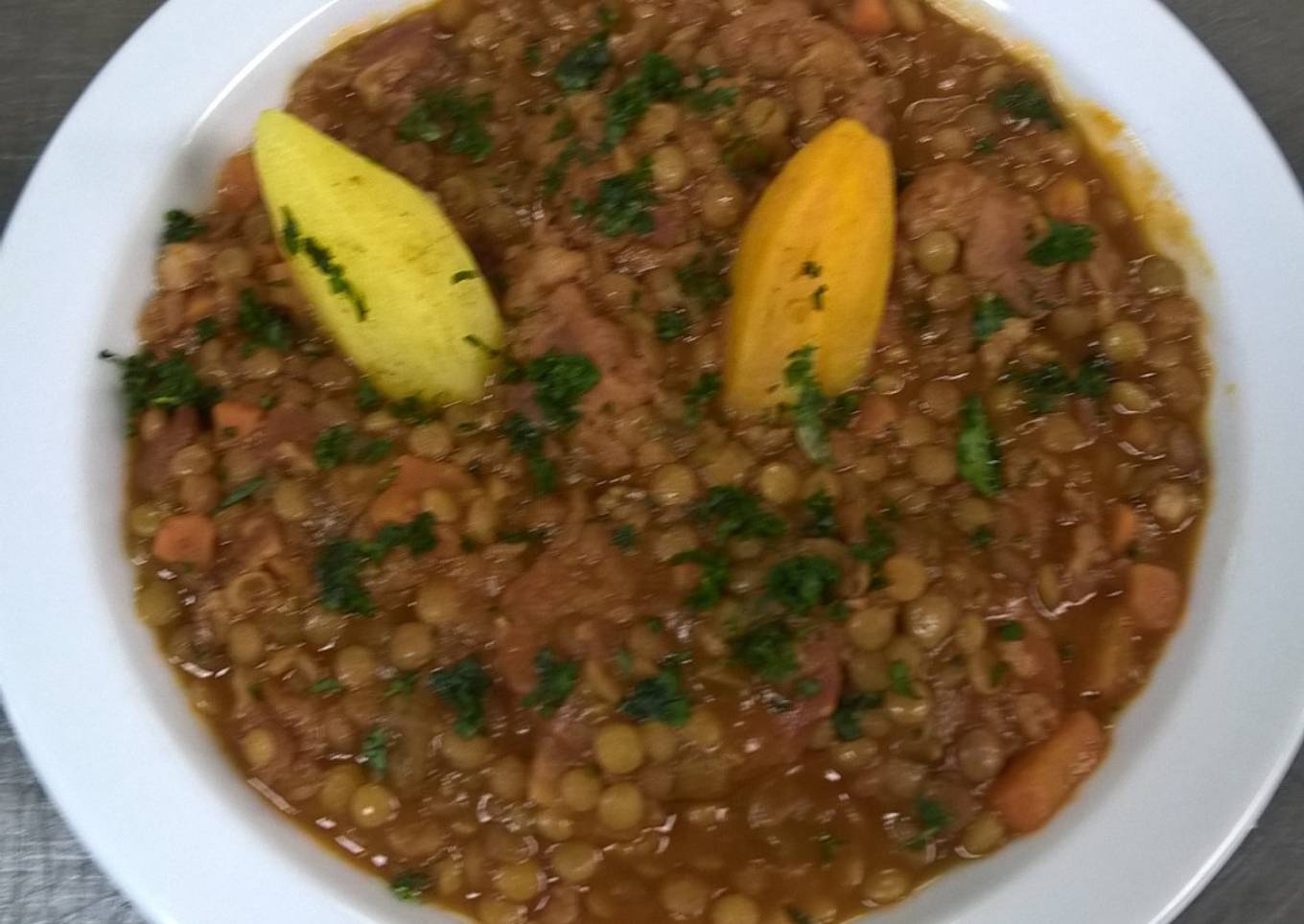 Guiso de Lentejas con Chorizo Colorado