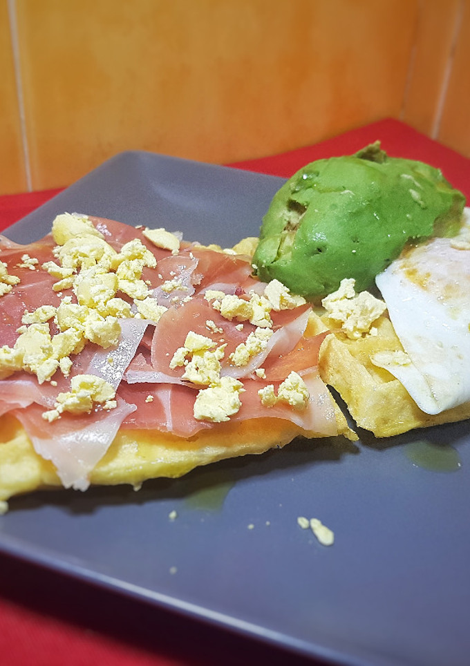 Una foto de Gofres de tortilla de patata