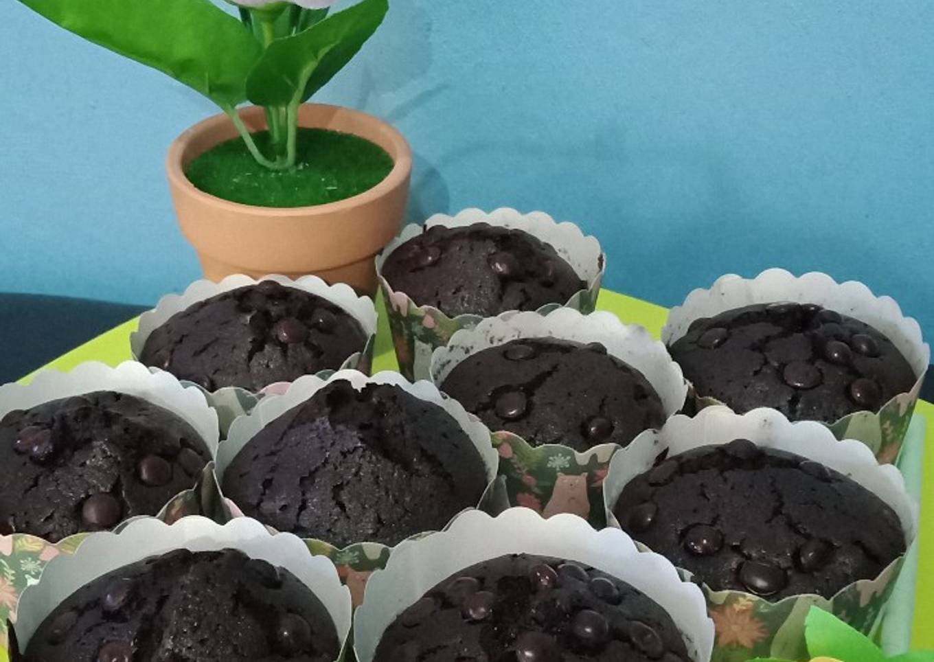 Cup cake panggang sederhana, ukuran sendok