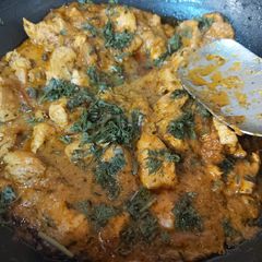A picture of Chicken masala curry.