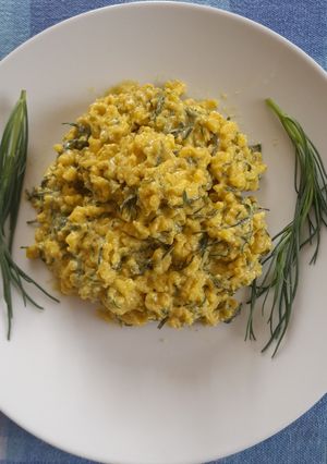 A picture of Risotto with Agretti.