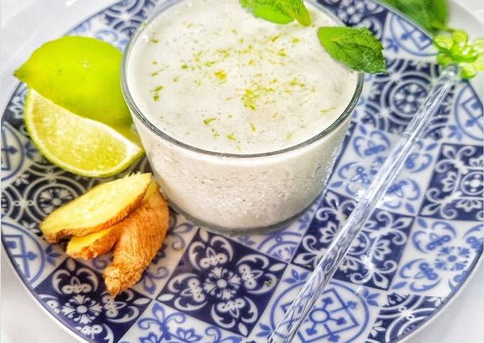 Lassi de hierbabuena, lima y jengibre Receta de Sandra_M- Cookpad