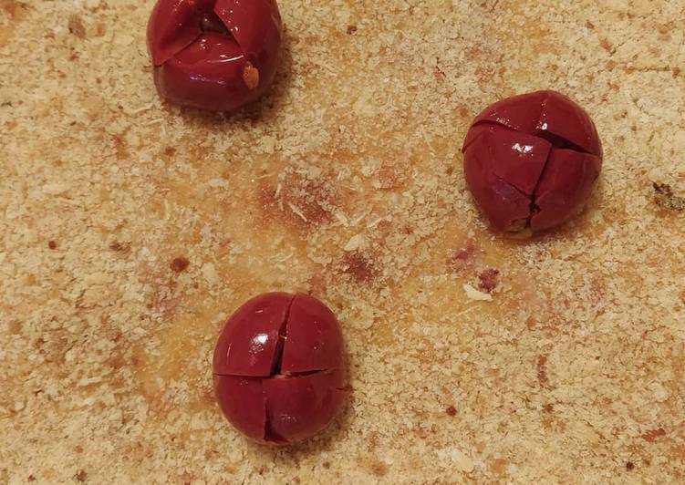 Riso al forno con pomodorini di guarnizione