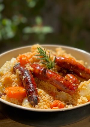 Une photo de Merguez et légumes façon couscous