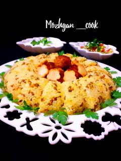 عکسی از دستور ماش پلو با گوشت قلقلی