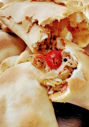 Una foto de Empanadas de pollo, relleno sin fritura
