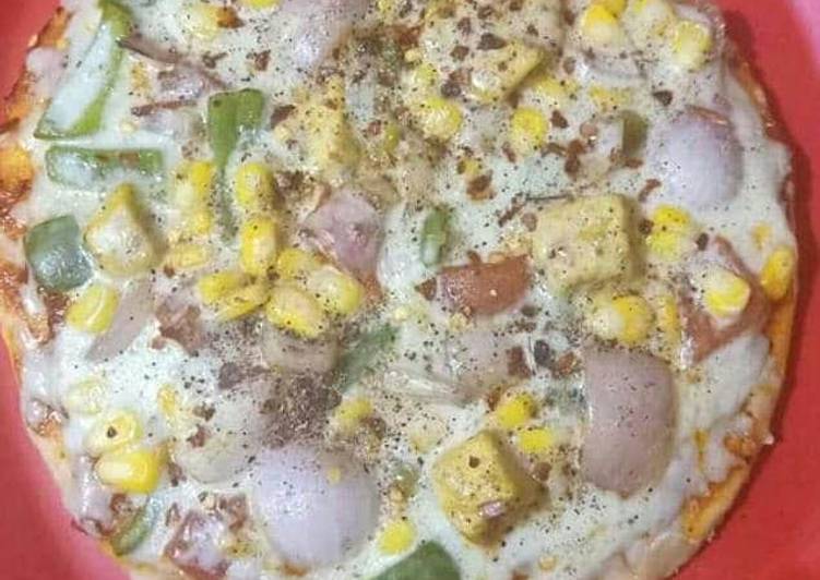 Recipe of Super Quick Homemade Corn paneer pizza