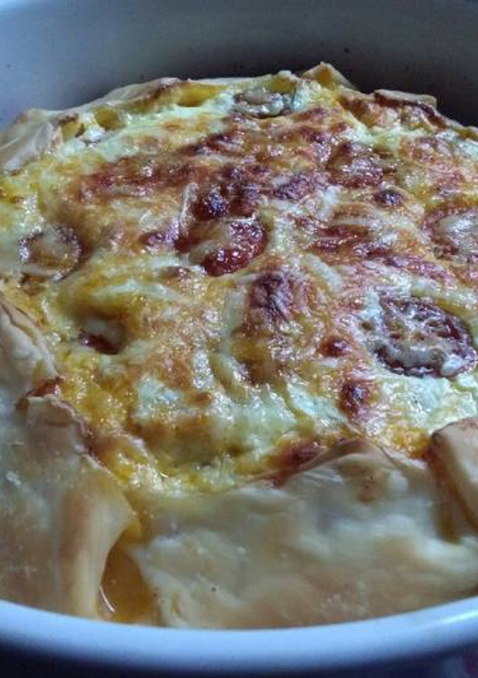 Una foto de Tarta de tomates y queso crema