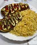 Баклажани, запечені з овочами