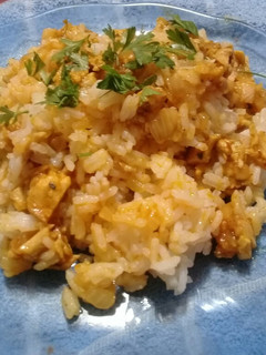 Una foto de Pollo al curry