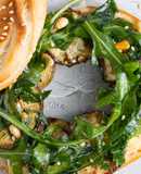 Bánh Mì Vòng Cà Tím & Brie Mật Ong - Eggplant Bagels with Brie