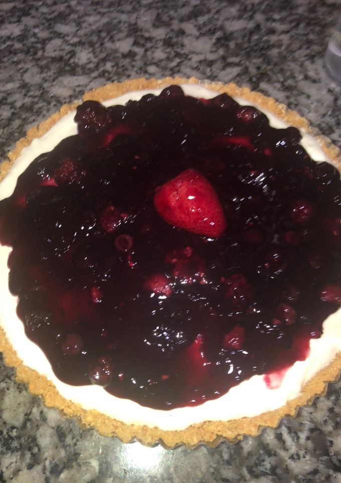 Una foto de Cheesecake sin horno con casancrem