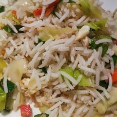 Egg fried rice A picture of Egg fried rice.