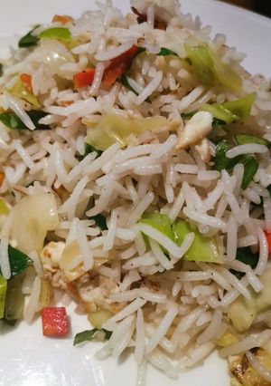 A picture of Egg fried rice.