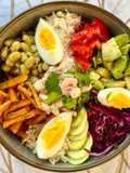 Salade bowl aux crevettes nordiques