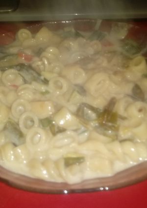 Una foto de Pasta al Verdeo y Puerro