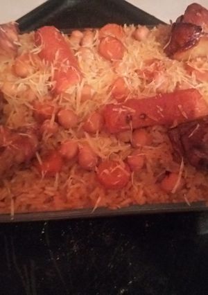 صورة لوصفة أرز مفور فالفرن بالدجاج