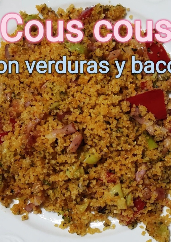 Una foto de Cous cous con verduras y bacon